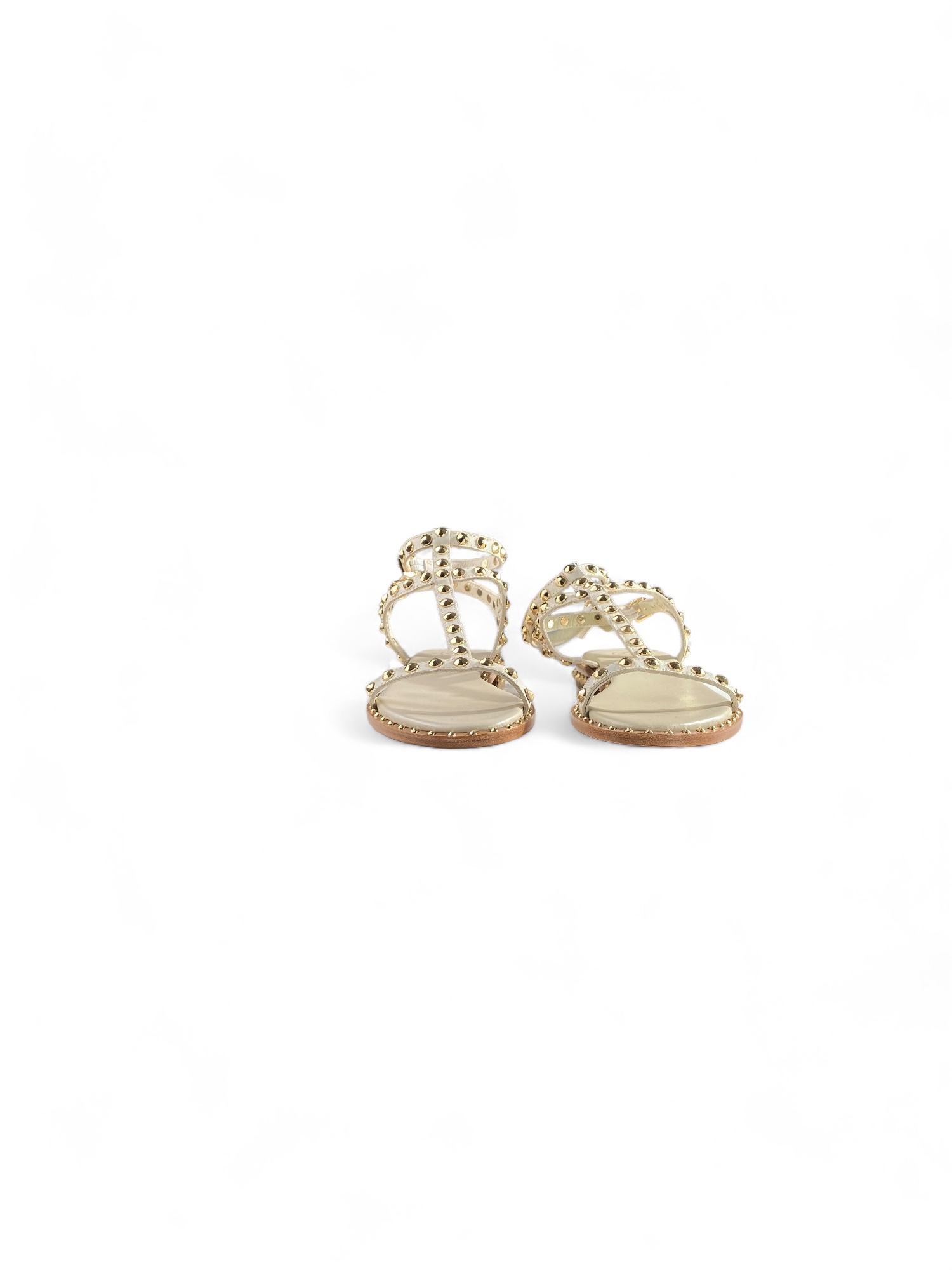 Ash Sandalo Cinturino Borchie Beige - immagine 2