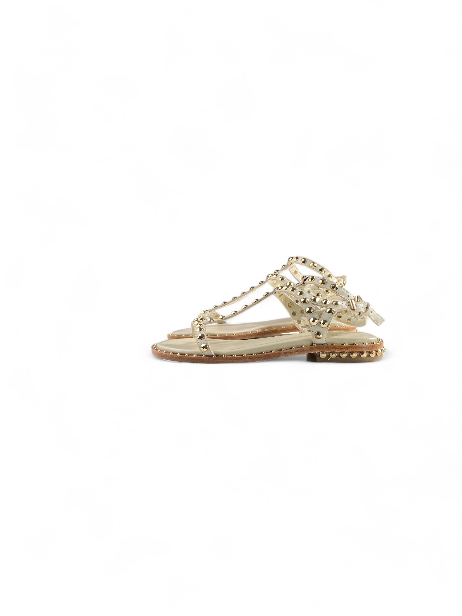 Ash Sandalo Cinturino Borchie Beige - immagine 3
