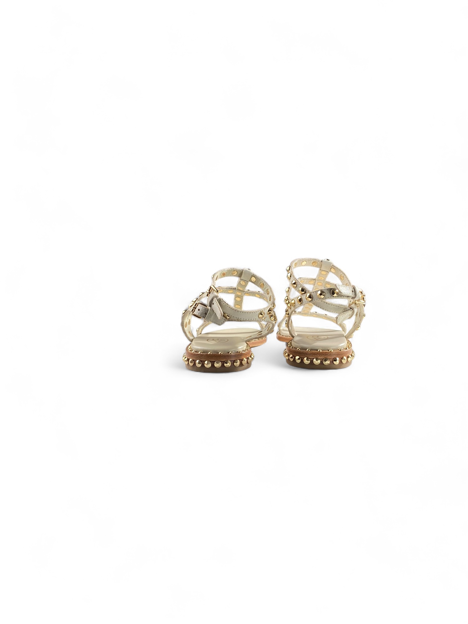 Ash Sandalo Cinturino Borchie Beige - immagine 4