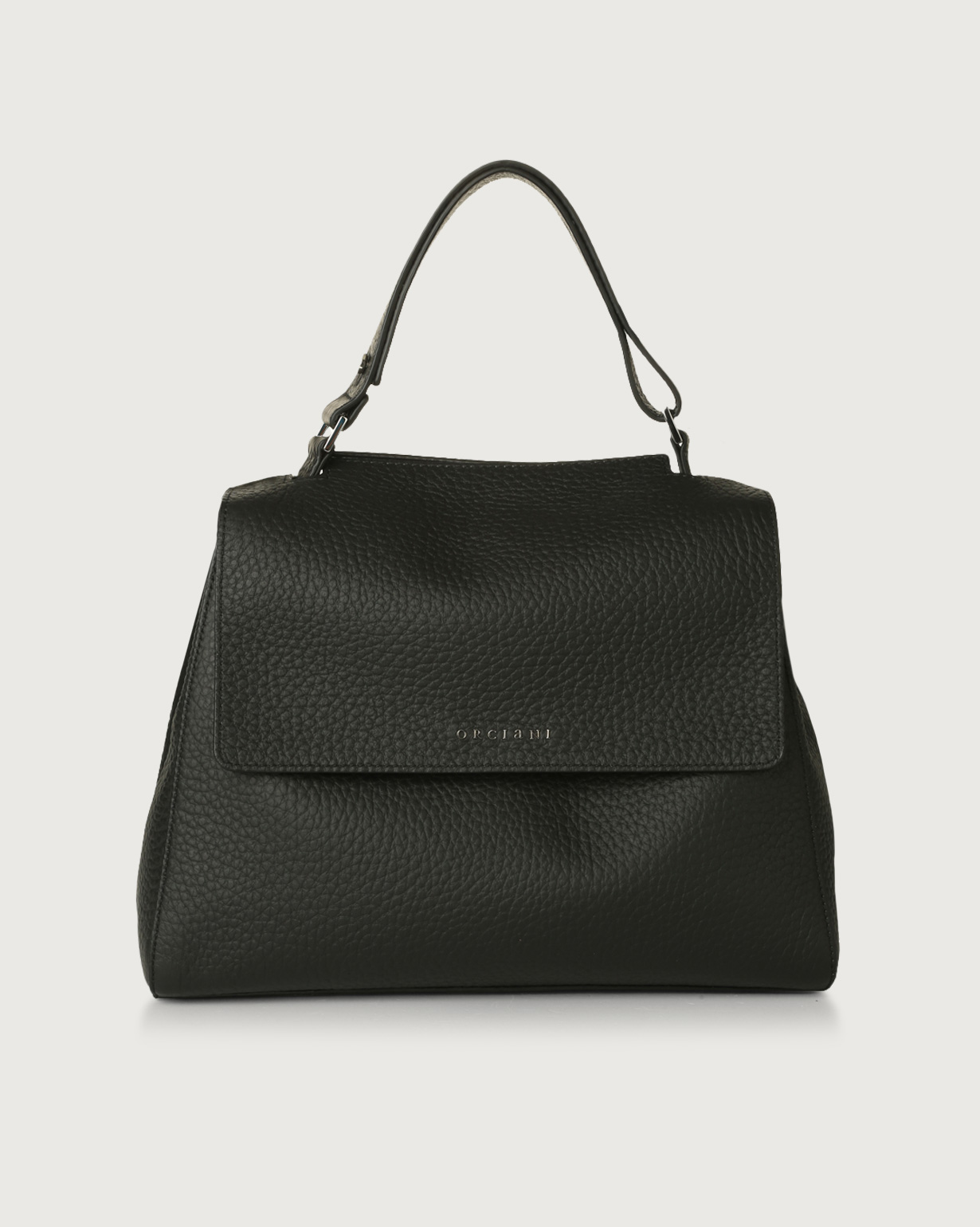Orciani Sveva Media - Borsa in pelle nera con tracolla