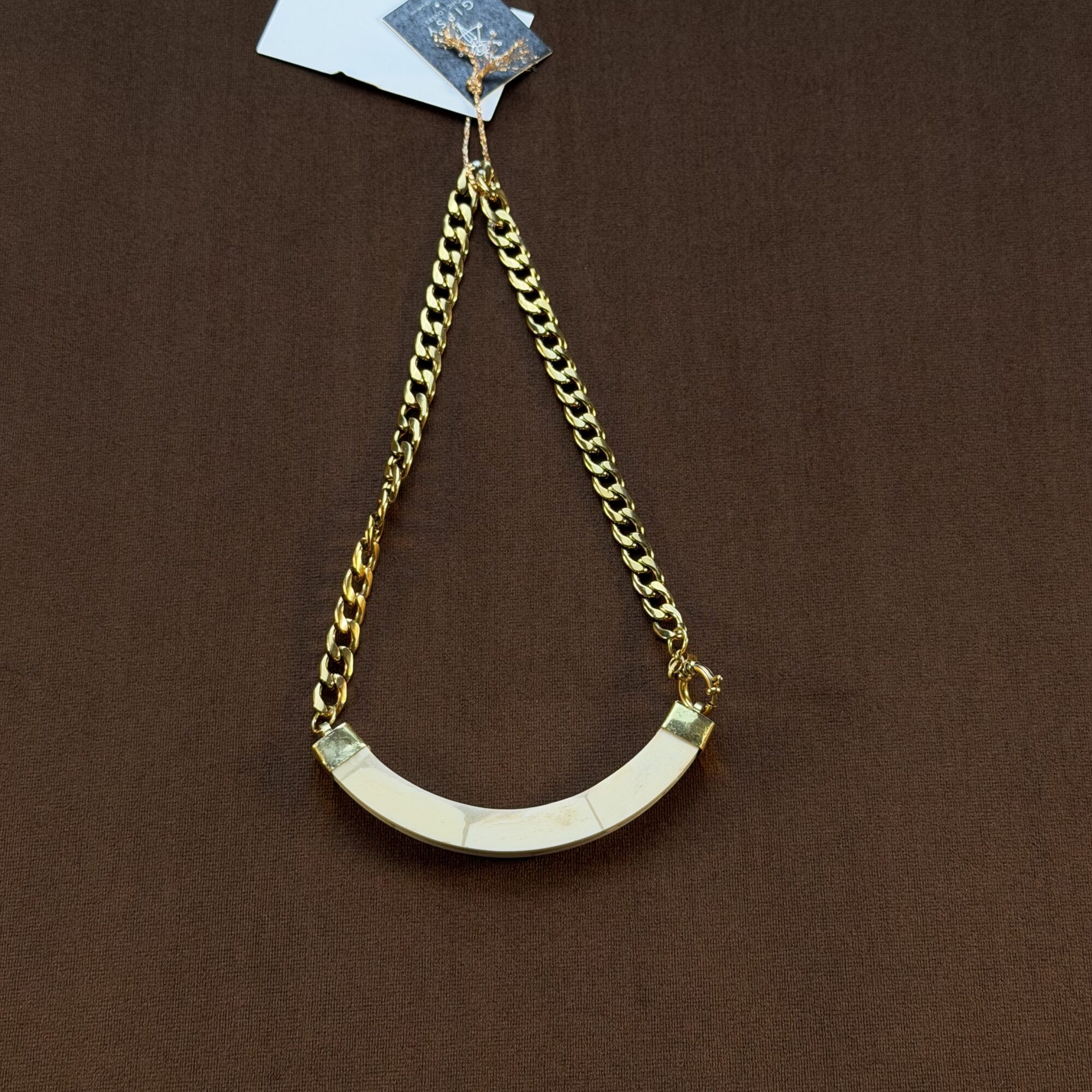 GIPSY Choker mezzarigido in osso oro 19 cm