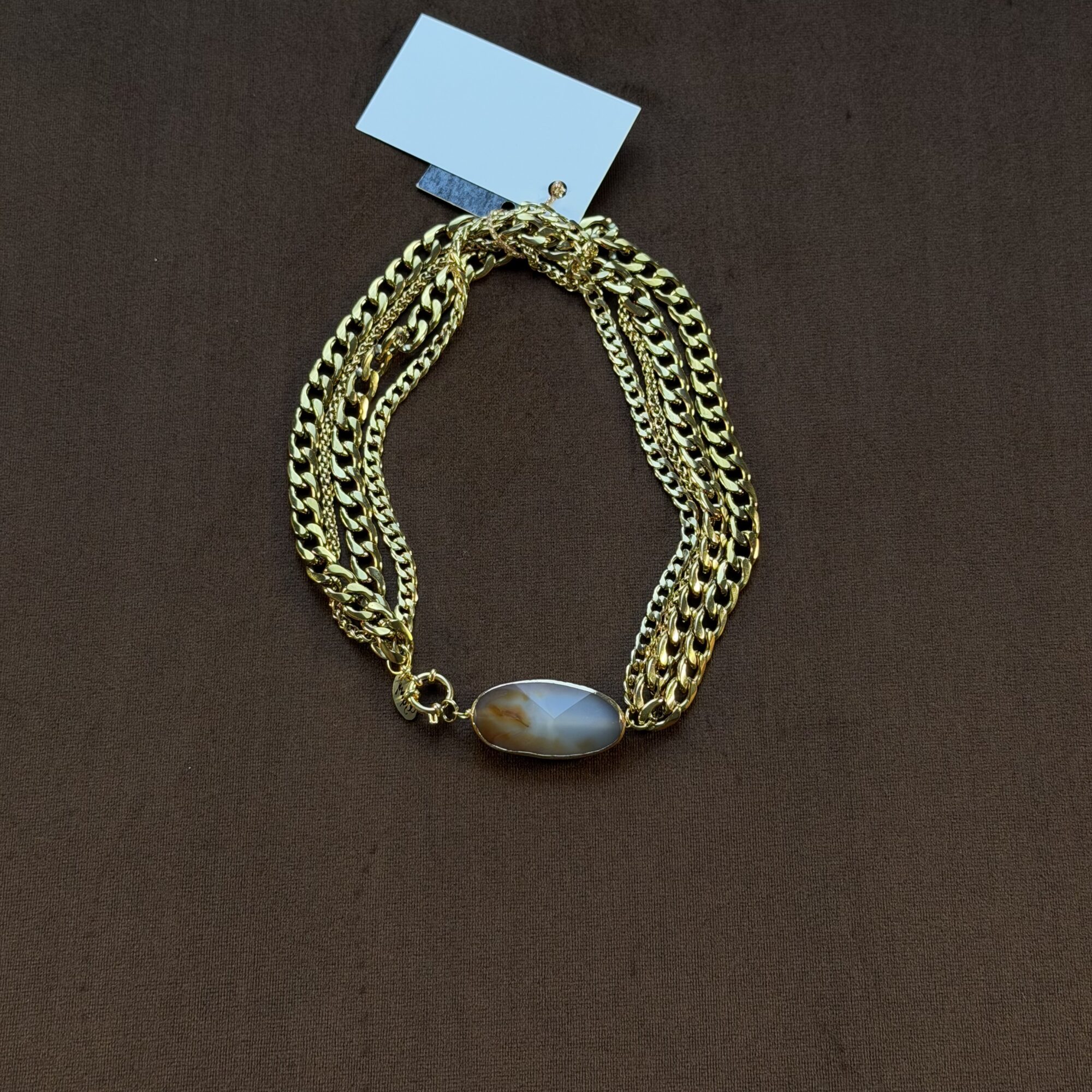 Choker Multicatena Agata 17 cm - GIPSY