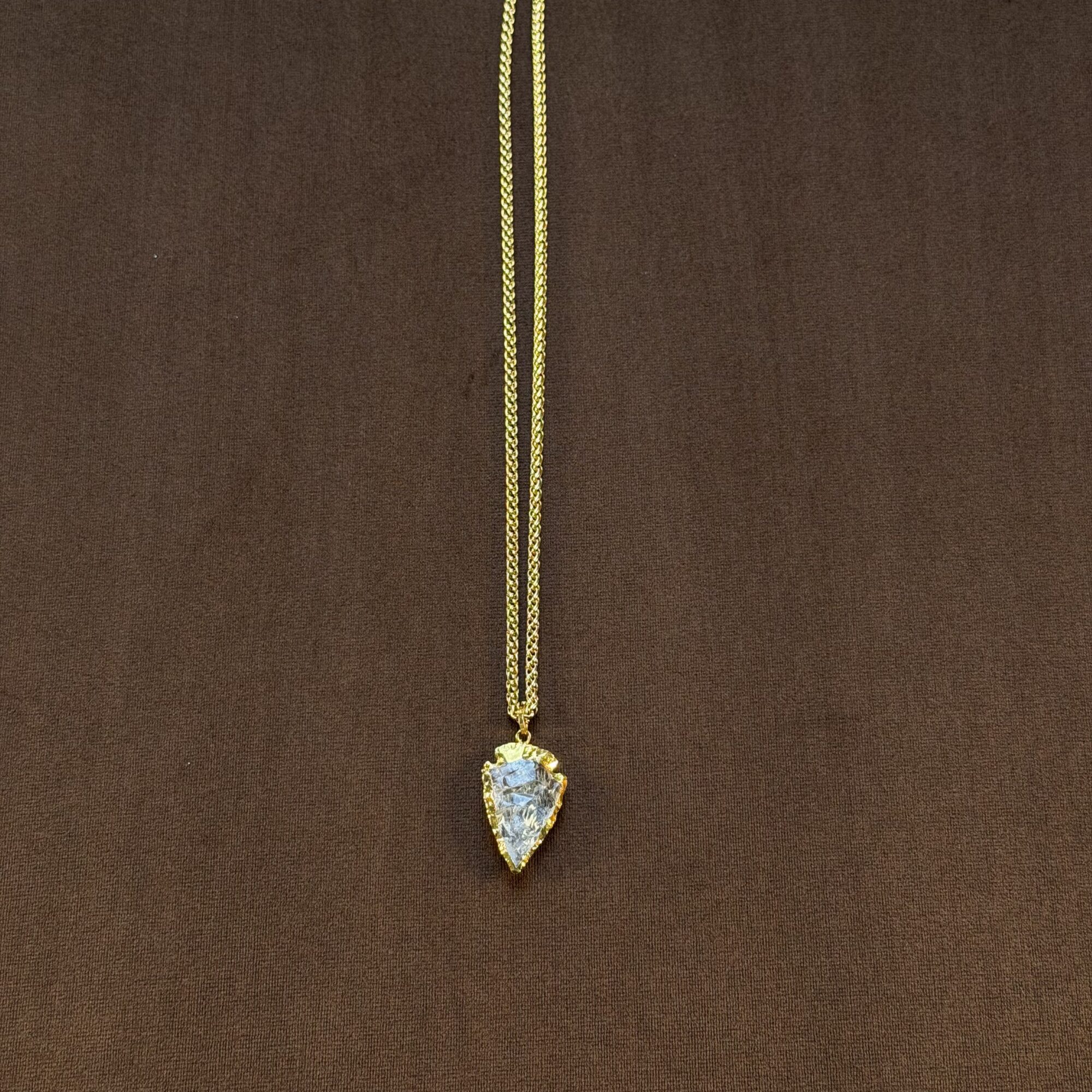 GIPSY Catena Ghiaccio Cristallo Rocca 28 cm Oro - Accessorio Unico