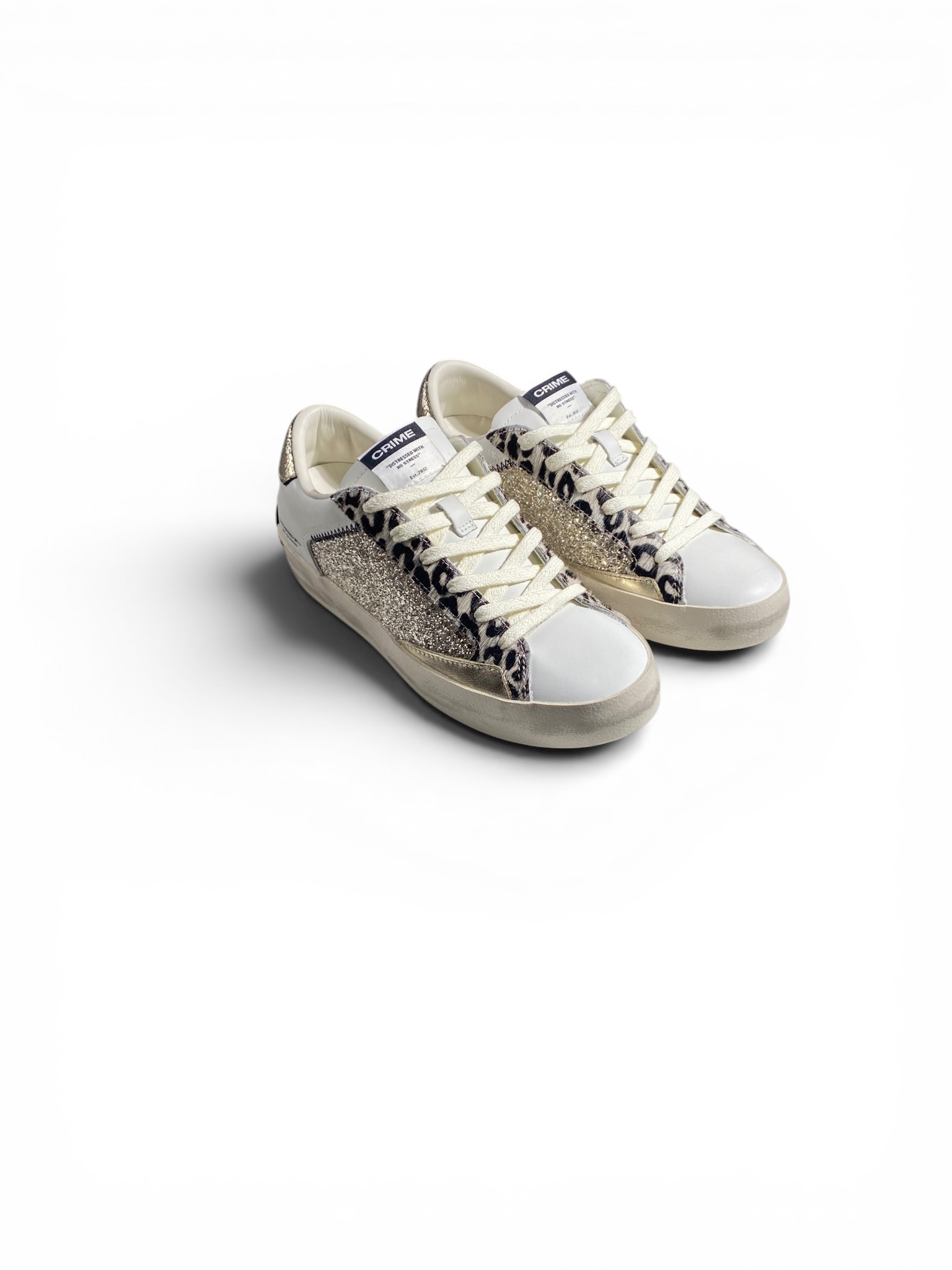 CRIME Sneakers Distressed Glitter