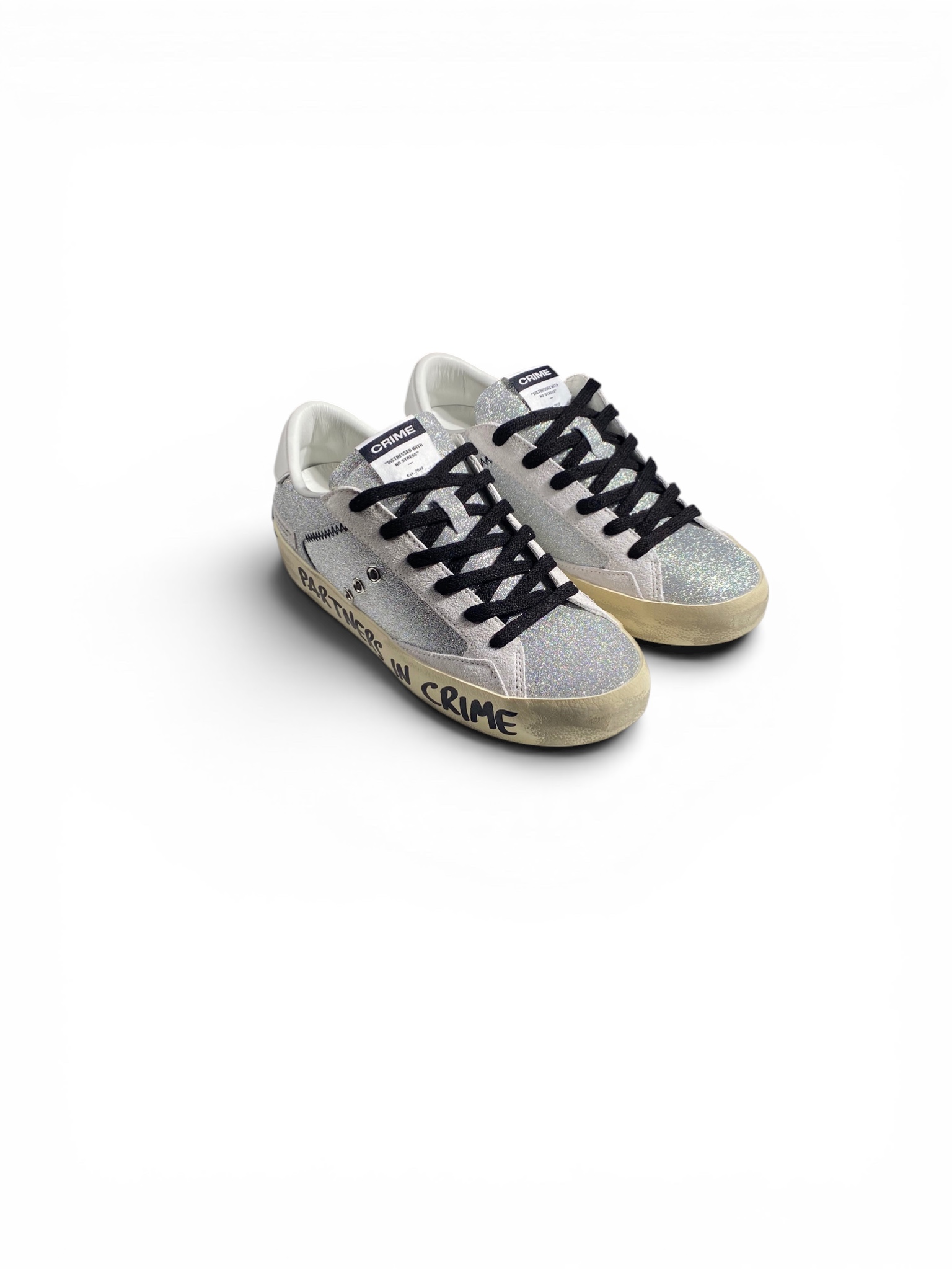 CRIME Sneakers Distressed Lurex