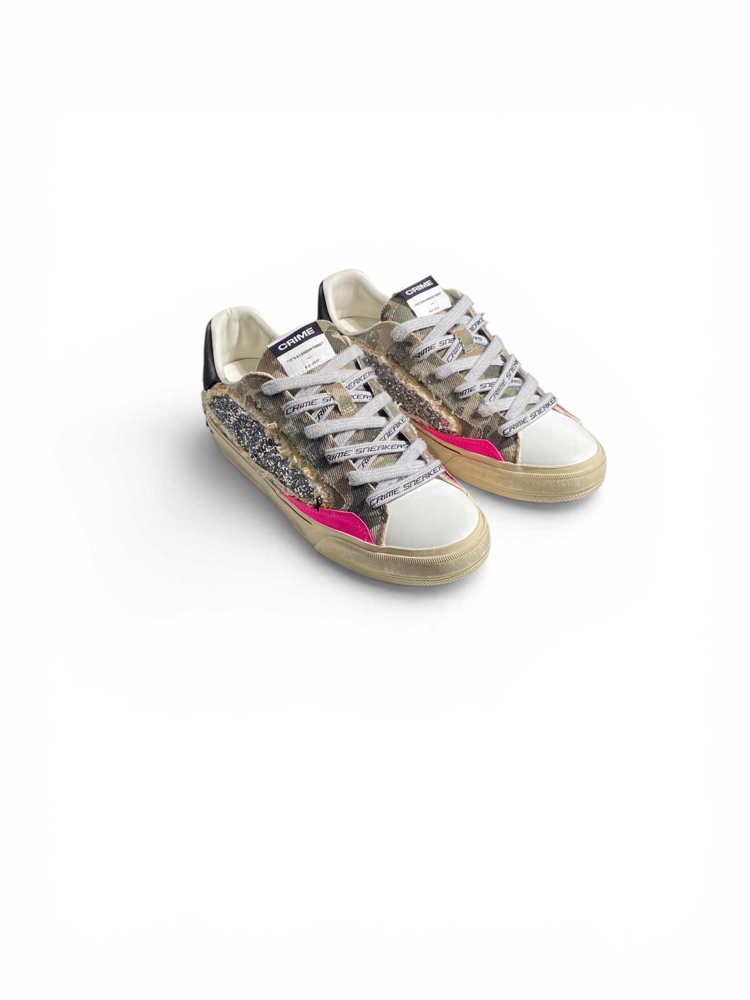CRIME Sneakers Distressed Glitter