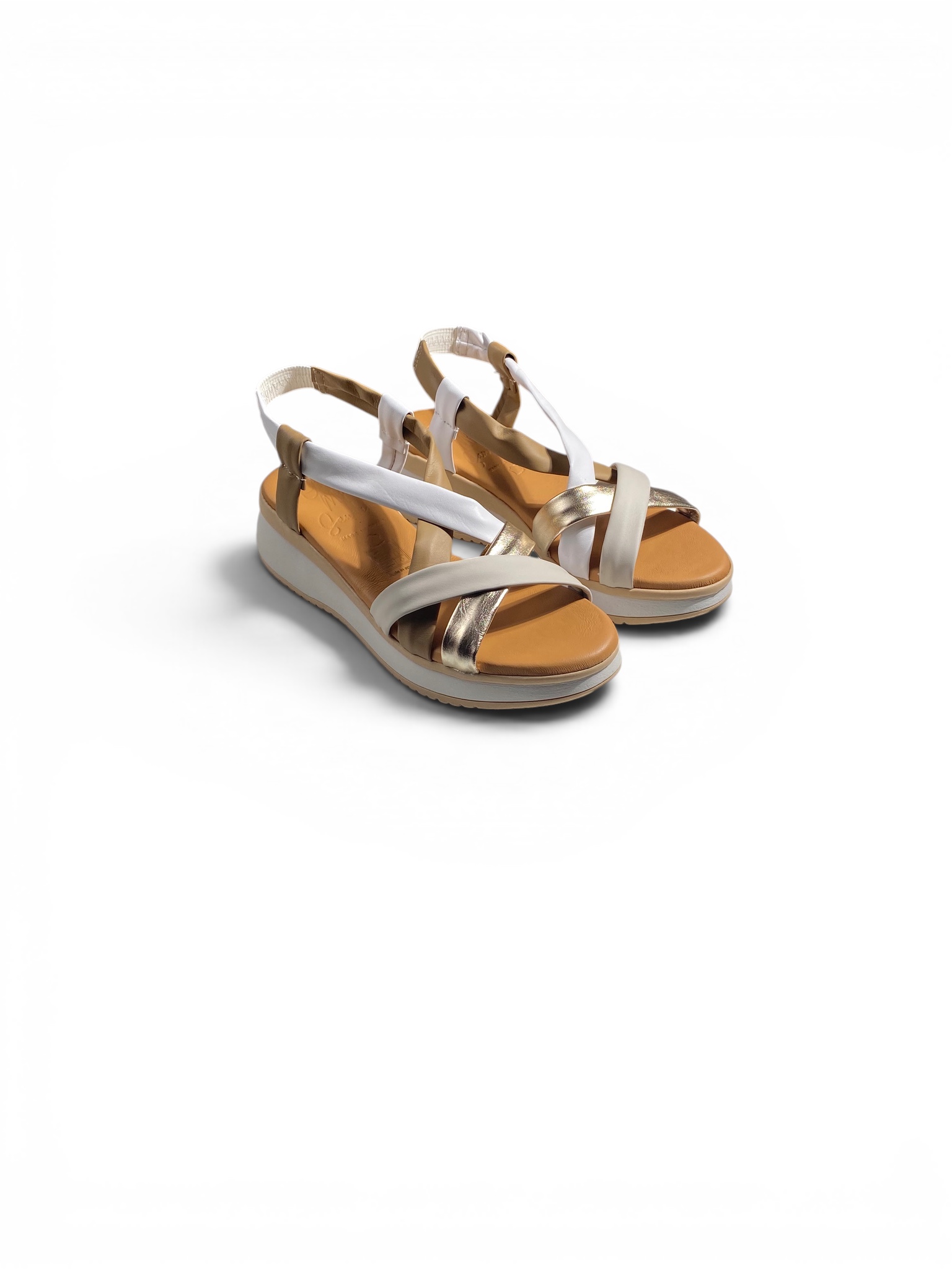 Oh My Sandals Sandalo Tricolor Zeppetta Bianco