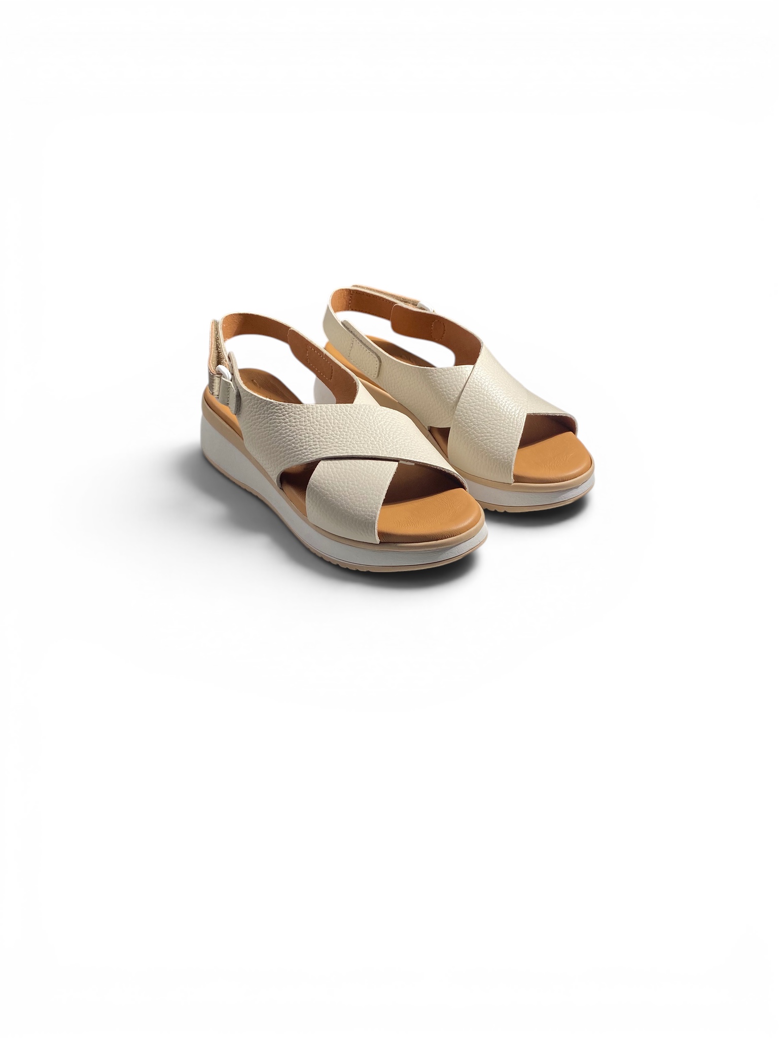 Oh My Sandals Sandalo Incrocio Zeppetta Panna
