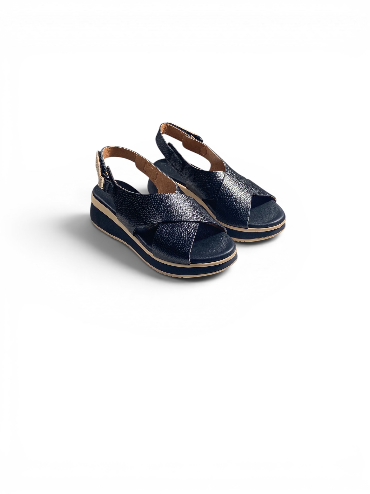 Oh My Sandals Sandalo Incrocio Zeppetta Nero