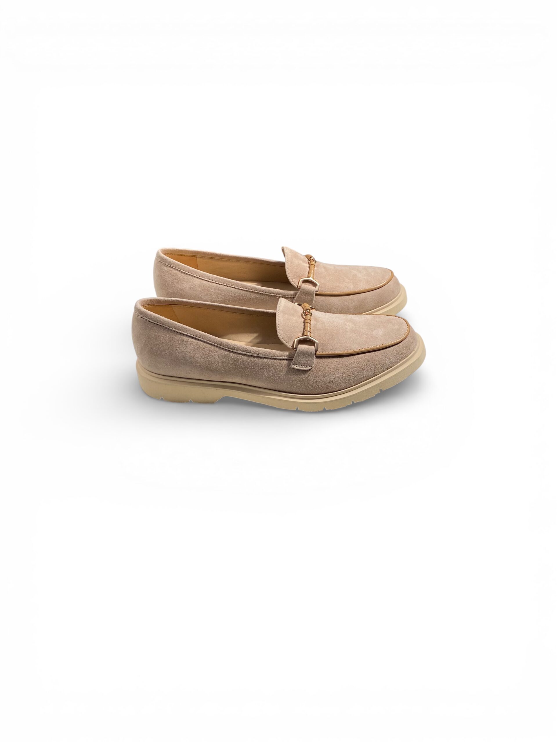 Luca Grossi Mocassino Para Camoscio Morsetto Blu Beige - immagine 2