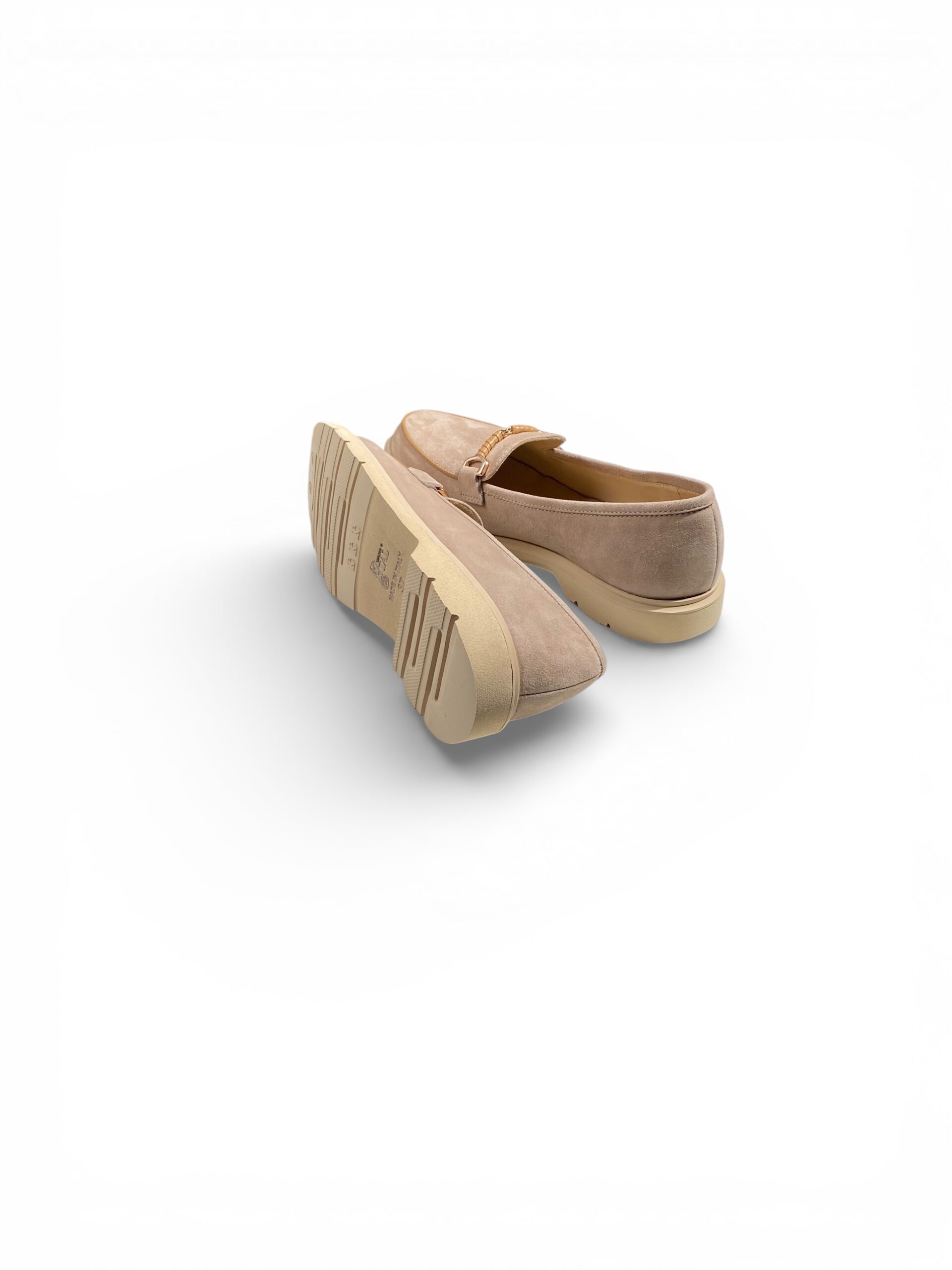 Luca Grossi Mocassino Para Camoscio Morsetto Blu Beige - immagine 4