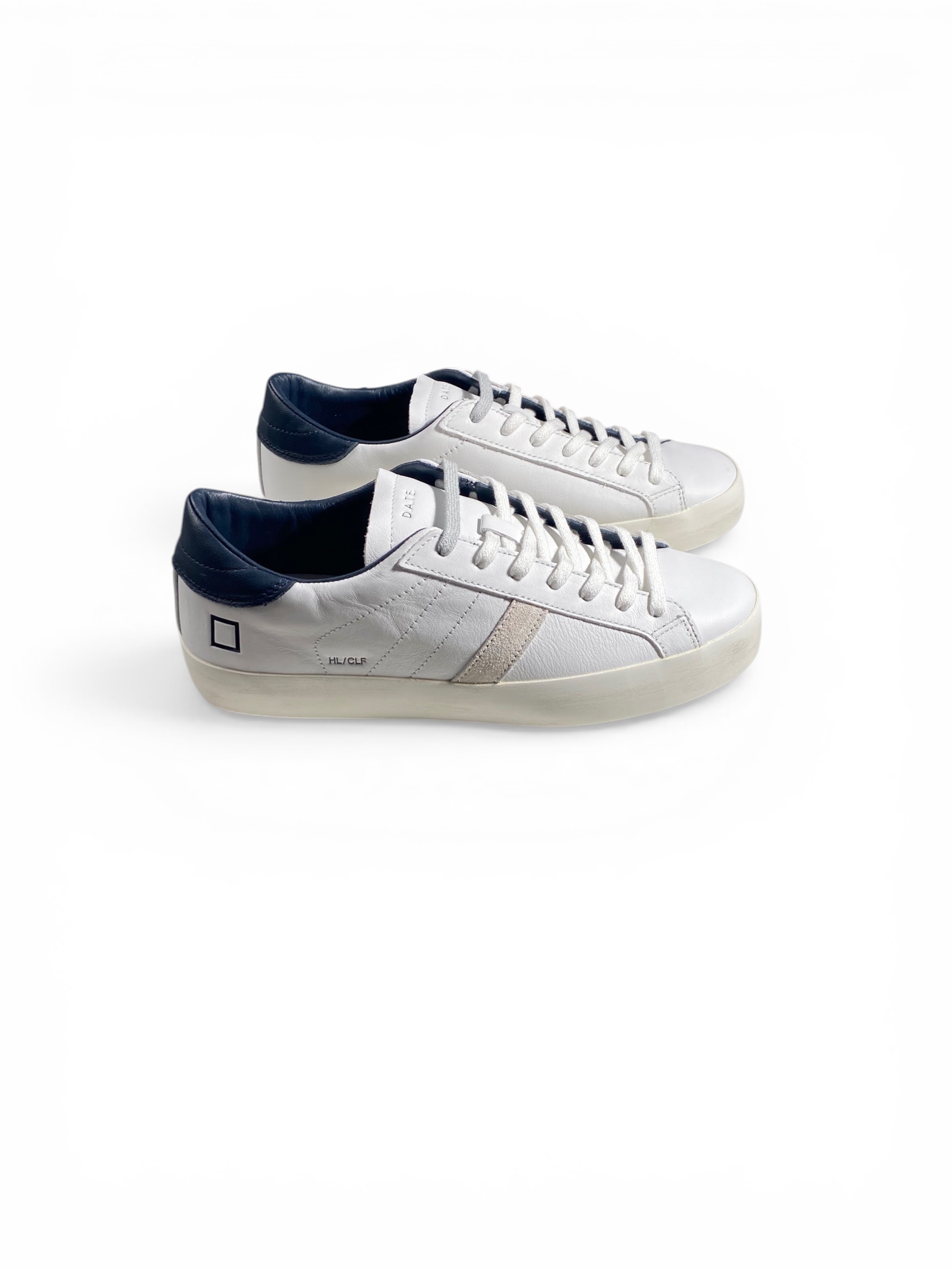 D.A.T.E. Sneakers Hill Low Calf White Blue - immagine 2