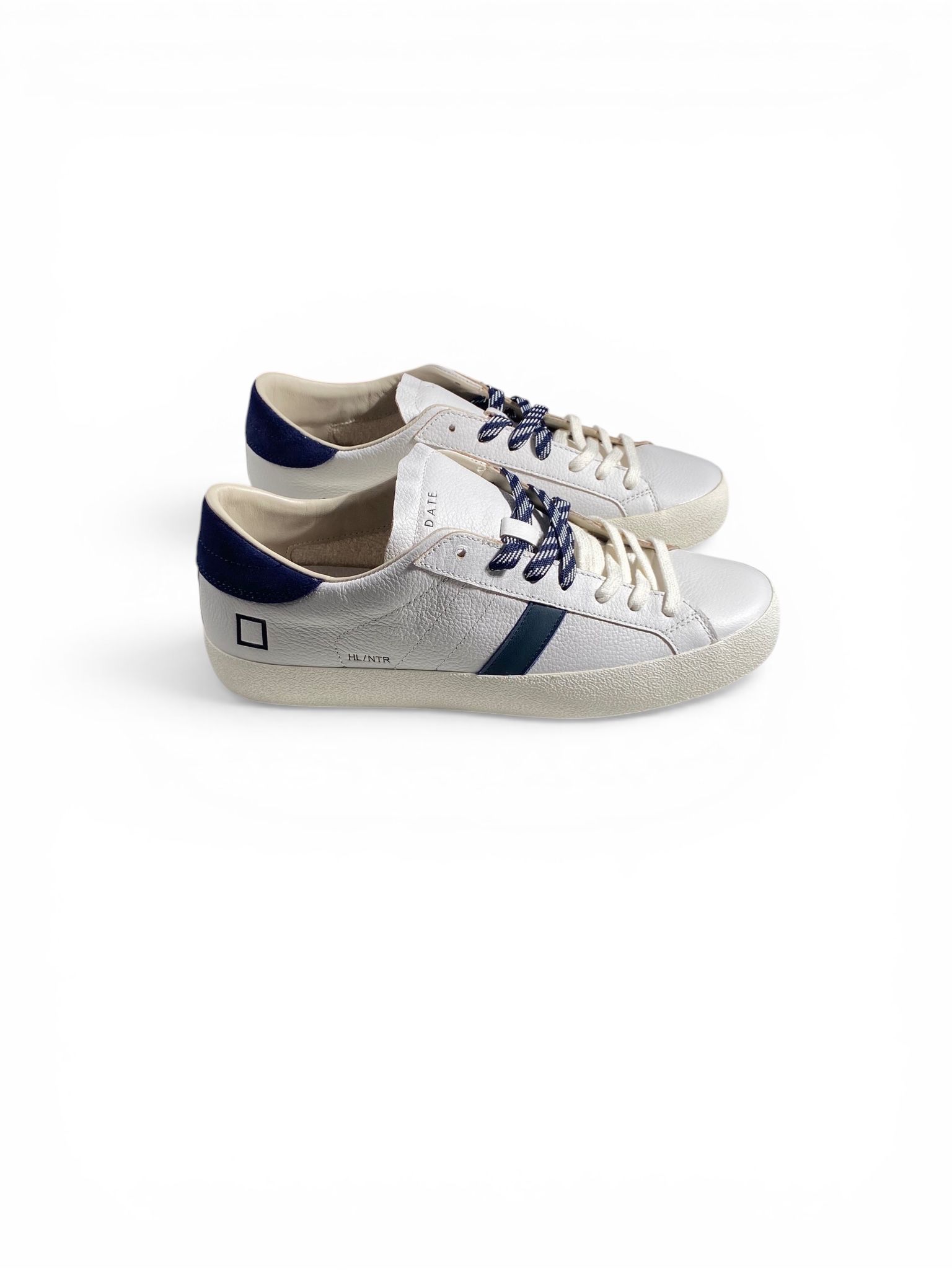 D.A.T.E. Sneakers Hill Low Natural White Blue - immagine 2