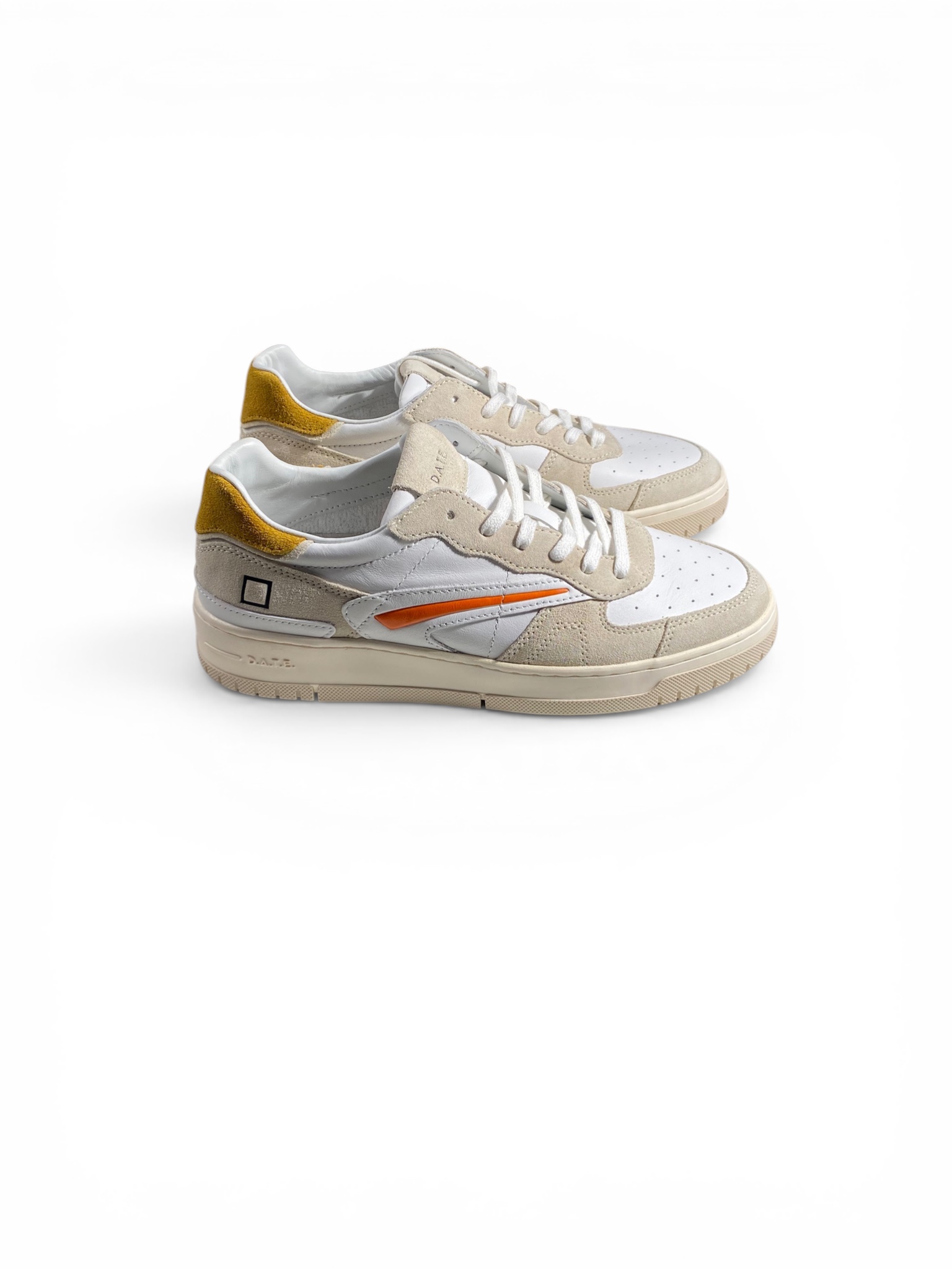 D.A.T.E. Sneakers Torneo Pure White Yellow - immagine 2