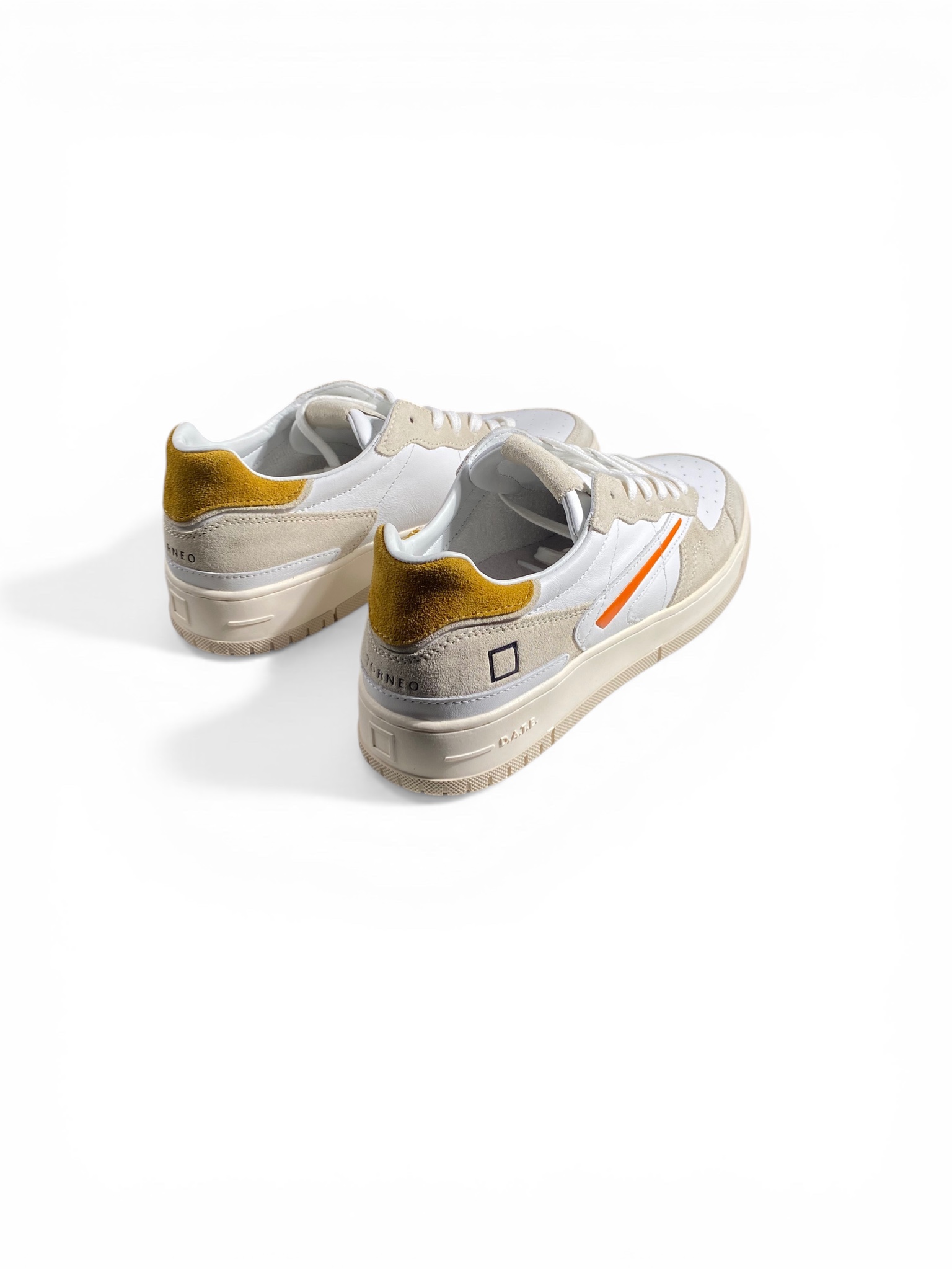 D.A.T.E. Sneakers Torneo Pure White Yellow - immagine 3