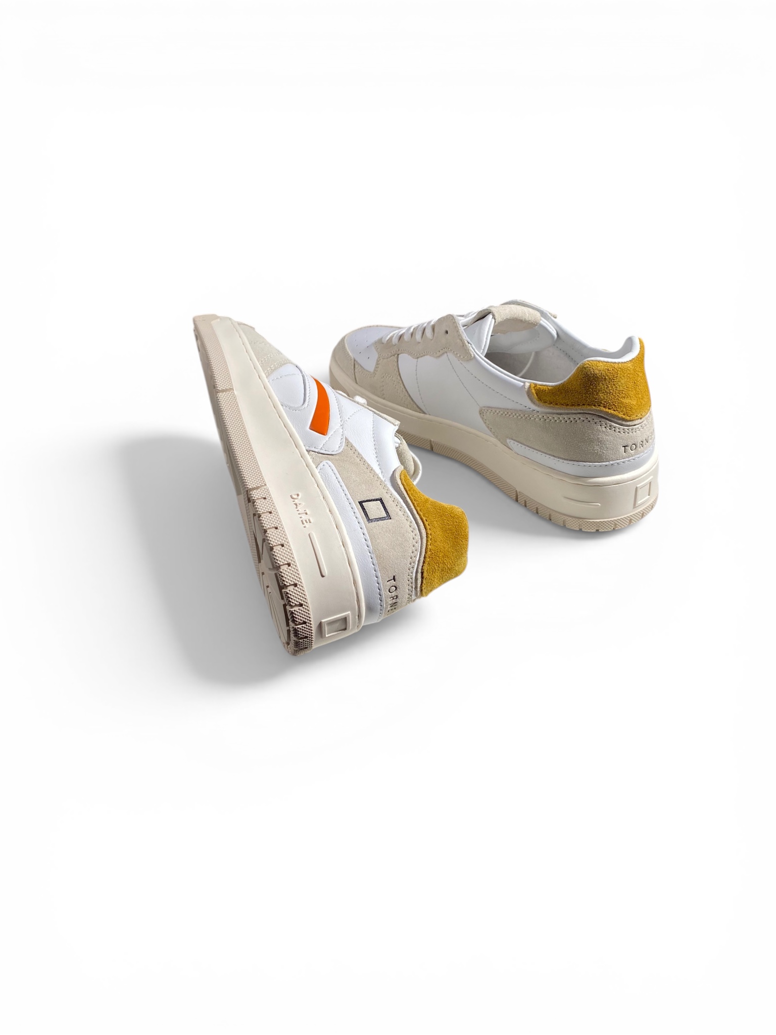 D.A.T.E. Sneakers Torneo Pure White Yellow - immagine 4