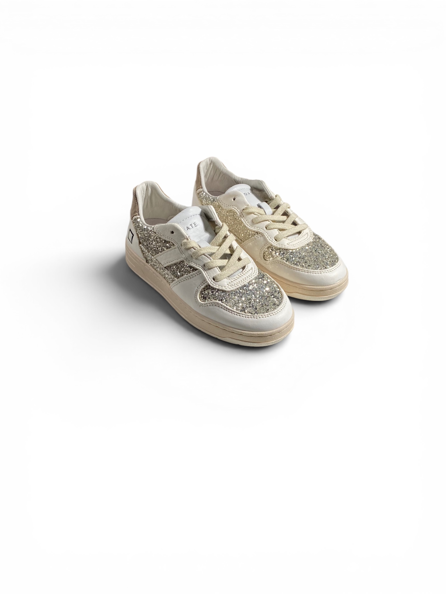 D.A.T.E. Sneakers Court 2.0 Glitter Platinum