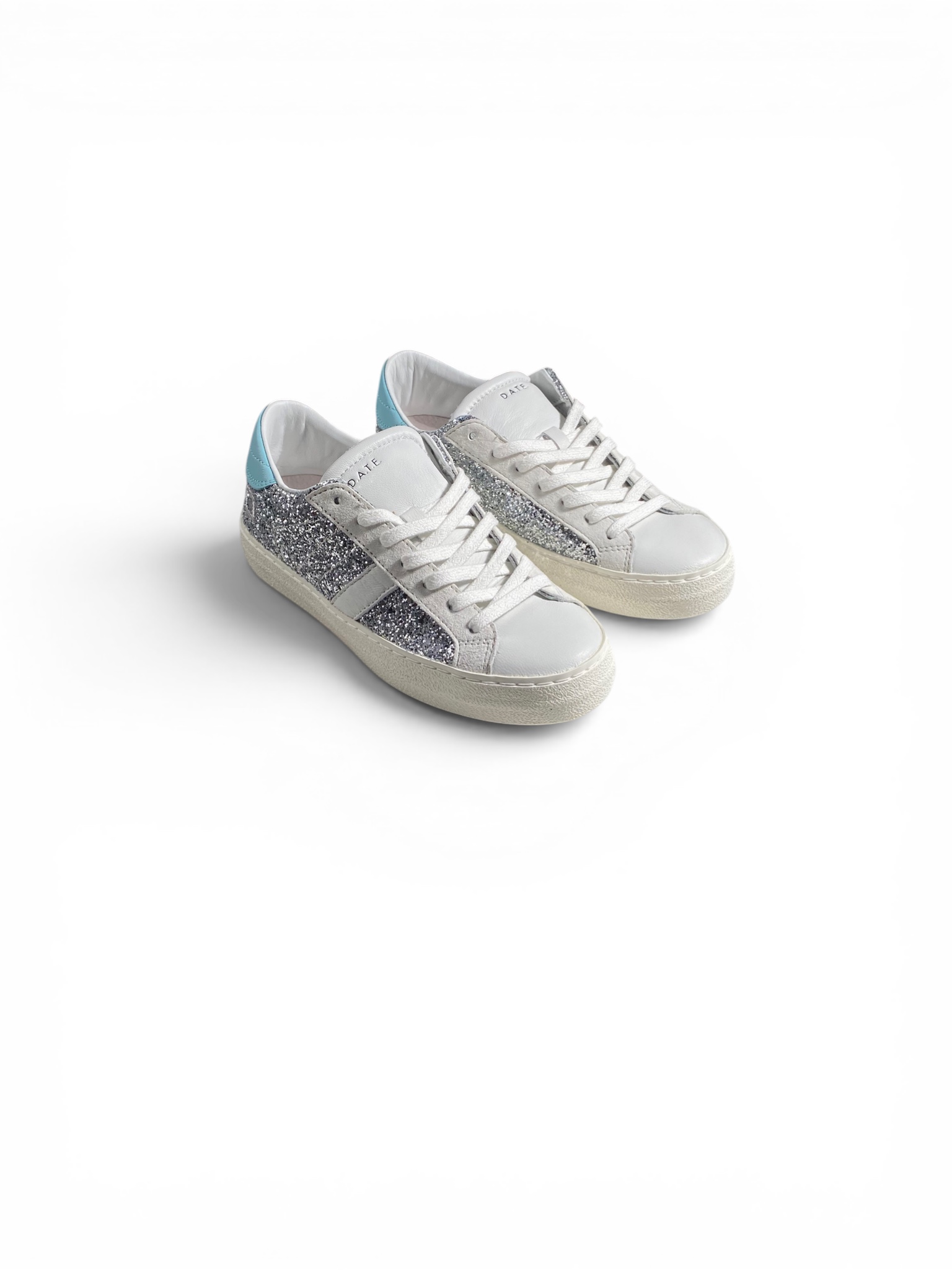 D.A.T.E. Sneakers Hill Low Glitter Silver
