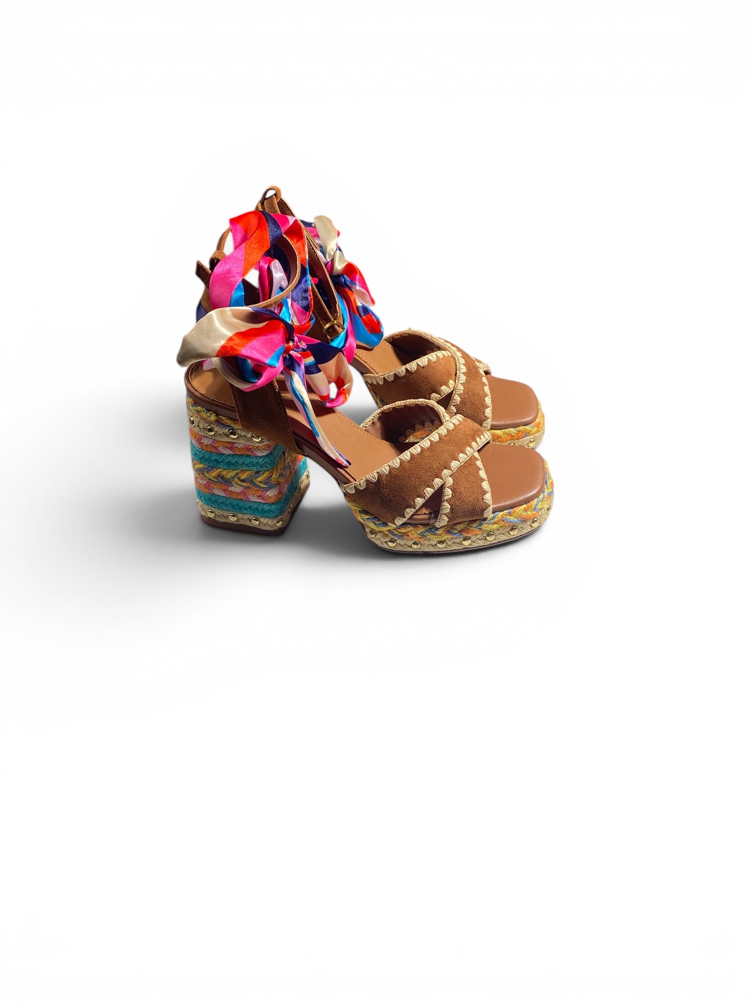 Exé Sandalo Incrocio Foulard Cognac - immagine 2