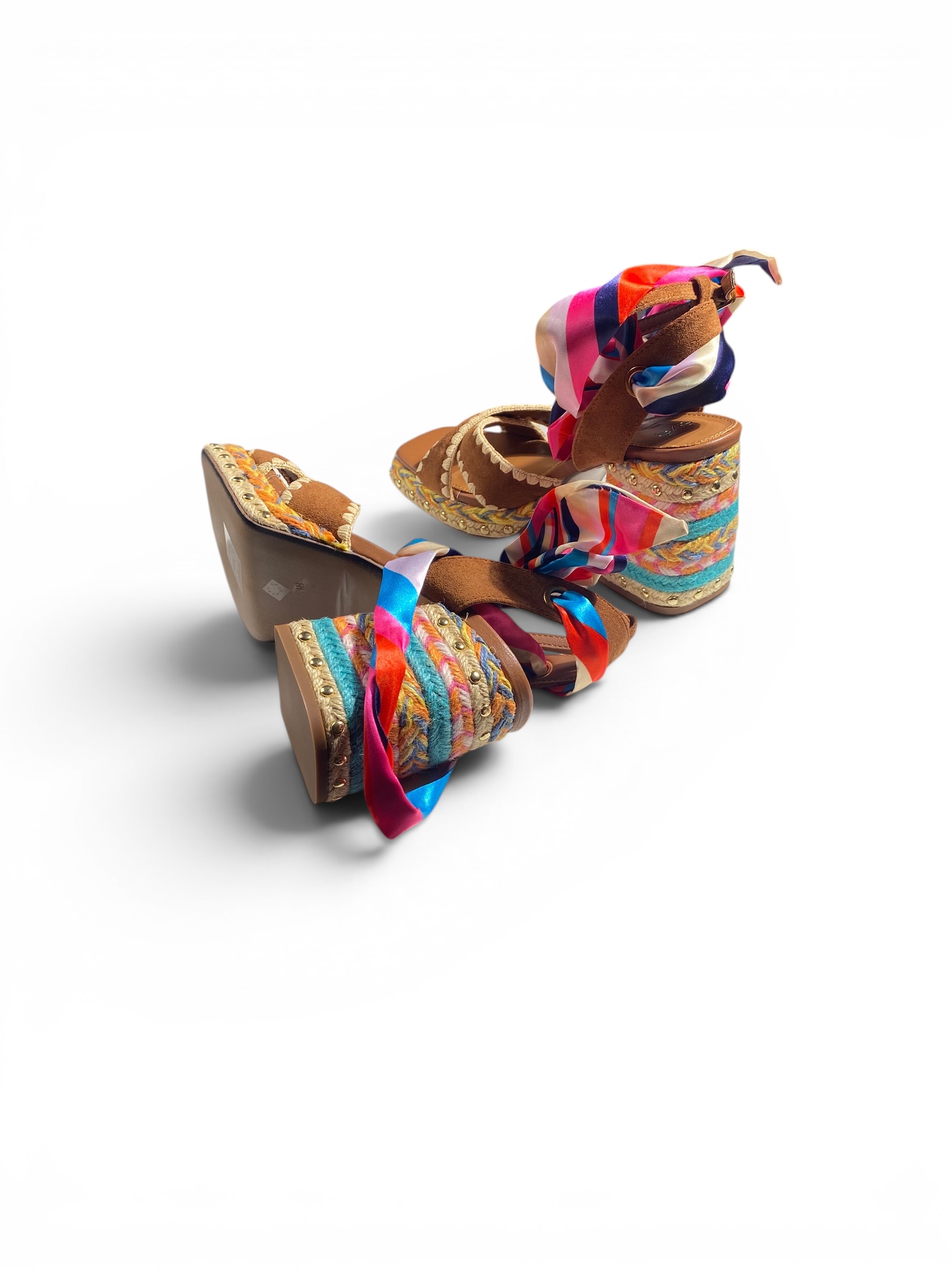 Exé Sandalo Incrocio Foulard Cognac - immagine 4