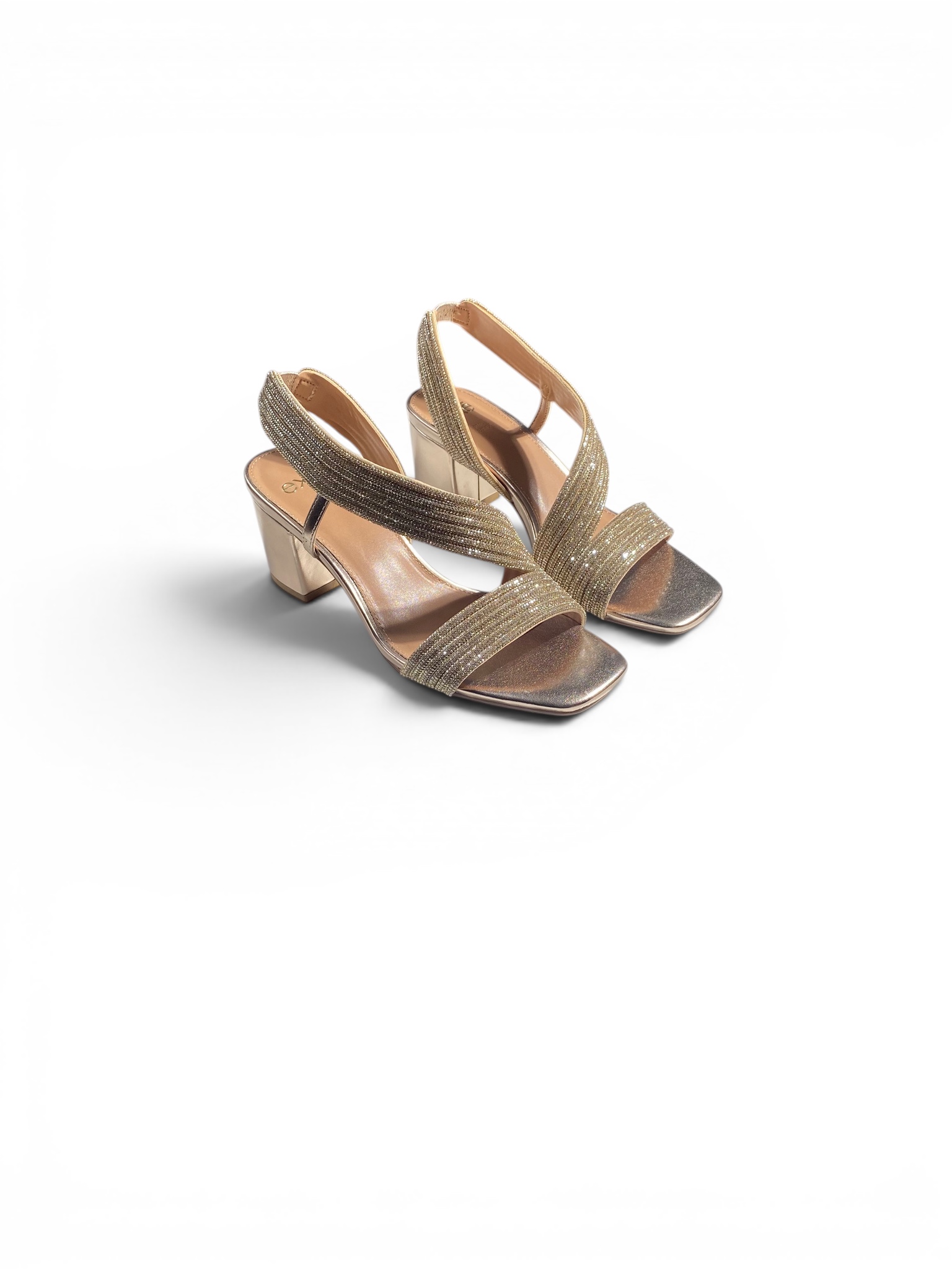 Exé Sandalo Tacco 60 Microstrass Platino