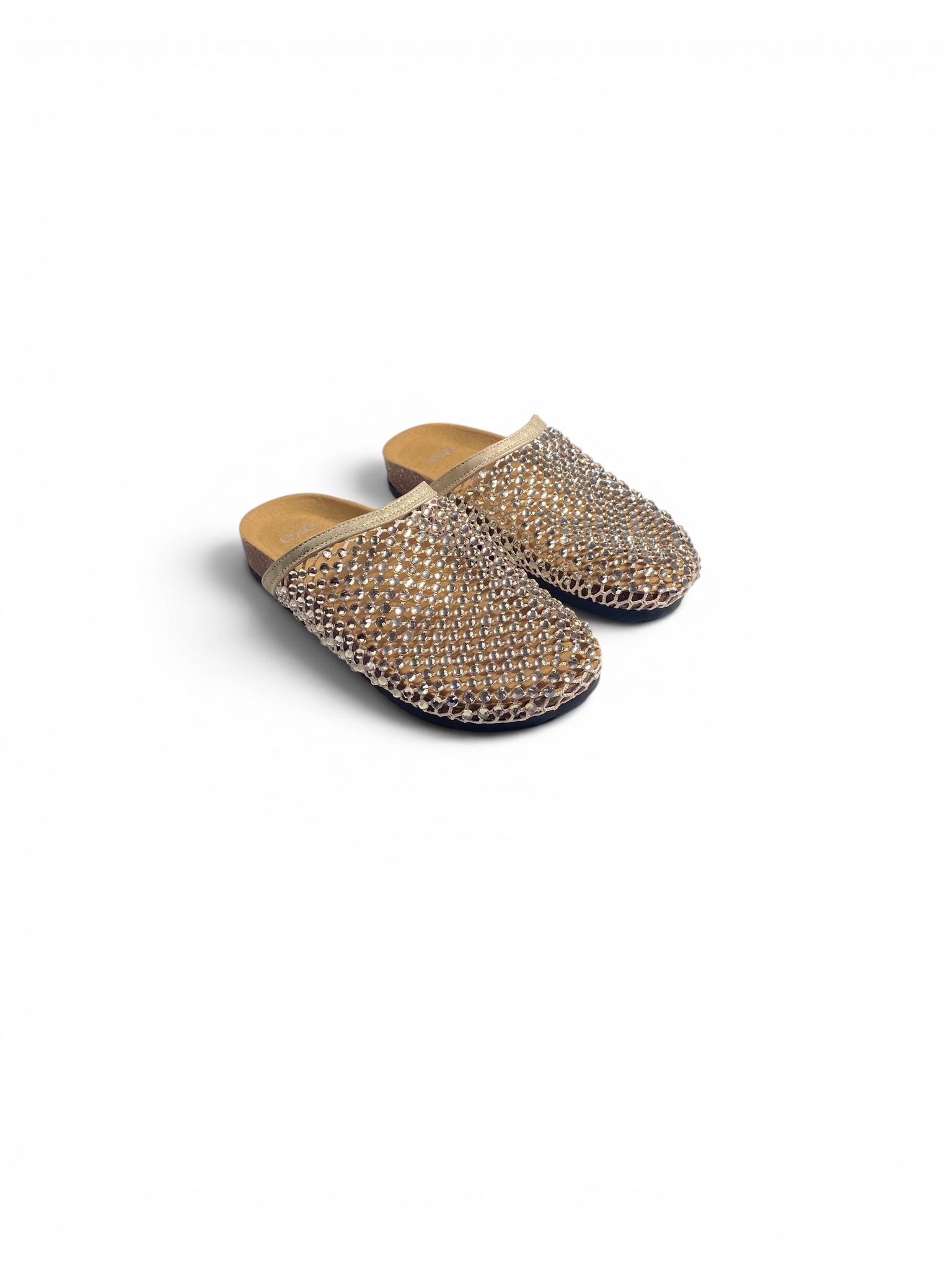 Exé Sandalo Ciabatta Chiusa Swarovski Platino