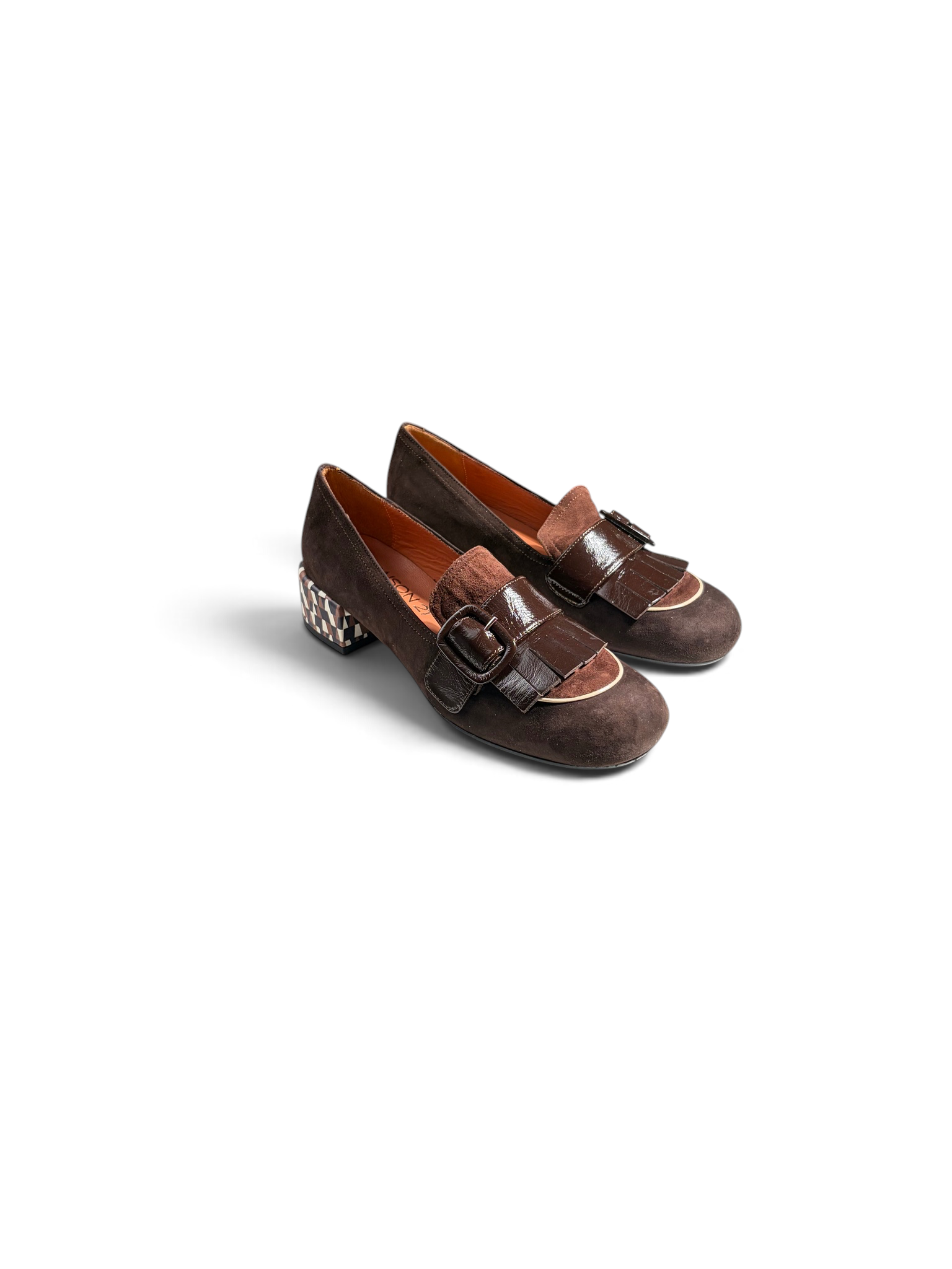 Maison 21 Mocassino Tacco 30 Frangia Camoscio Ebano