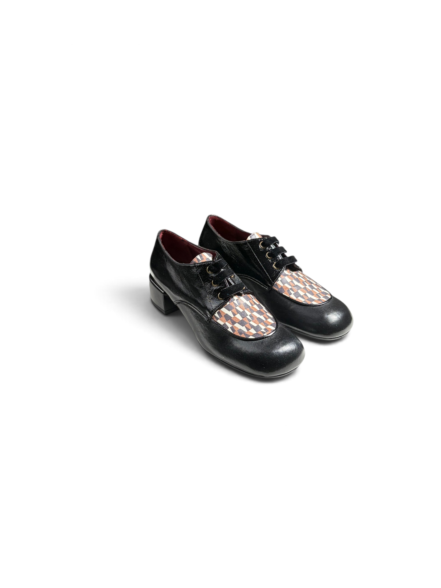 Maison 21 Stringata Tacco 40 Optical Nero