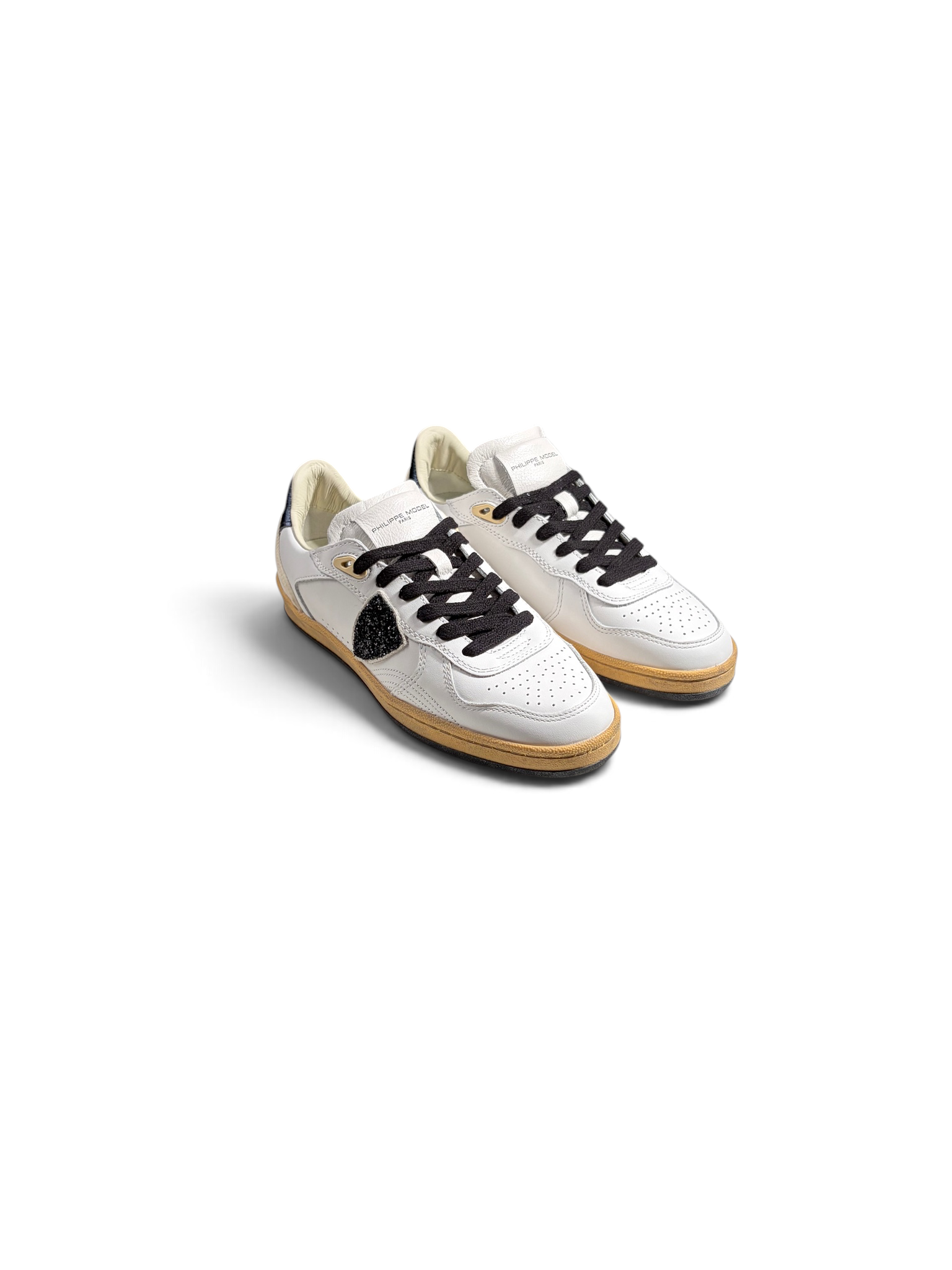 Philippe Model Sneaker Pgal Pelle Glitter Bianco Nero