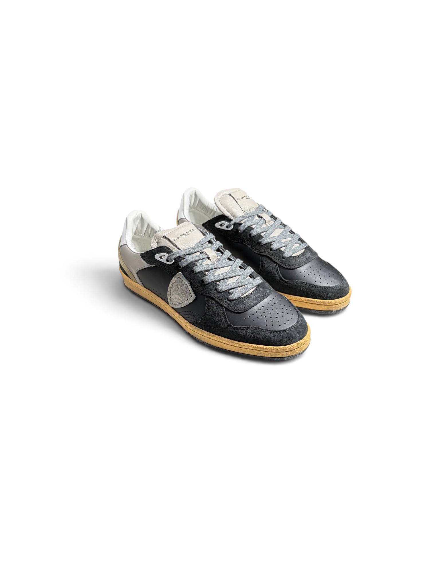 Philippe Model Sneaker Pgal Pelle Camoscio Nero Grigio